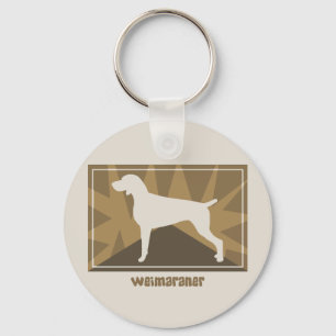 Earthy Weimaraner Keychain