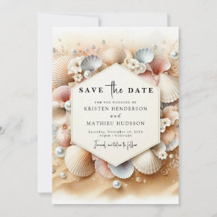 Earthy Whimsical Beach Wedding Save The Date