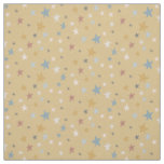 Earthy Yellow Scattered Stars Gold Baby Nursery Fabric