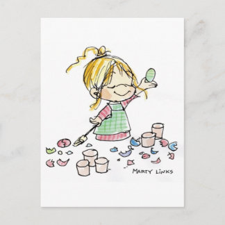 EAS-001 Colored Eggs Postcard