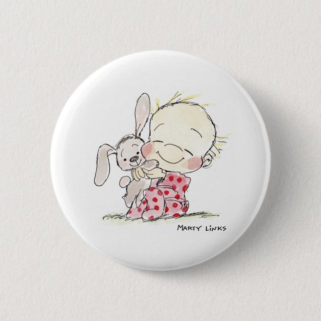 EAS-007 Bunny Love! Button (Front)