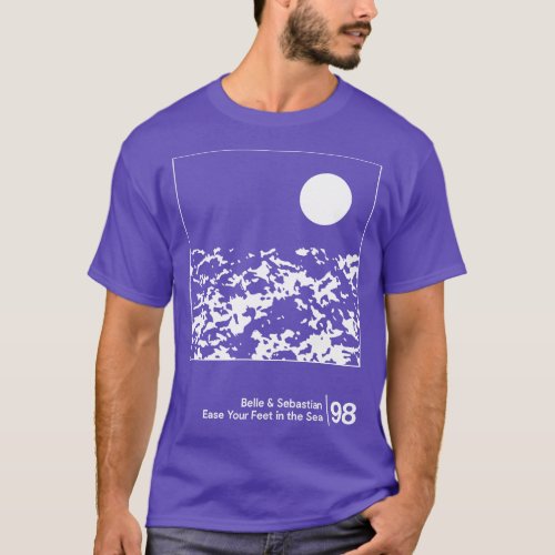 Ease Your Feet in the Sea Minimal Style Artwork De T_Shirt