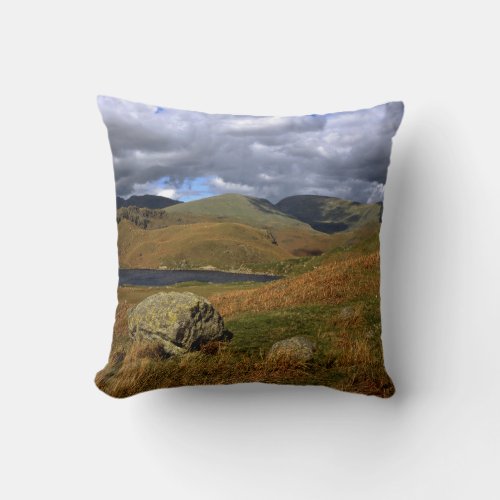 Easedale Tarn Cumbria England Throw Pillow