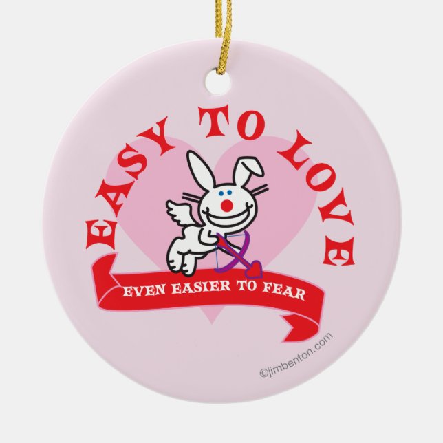 Easier To Fear Ceramic Ornament (Front)