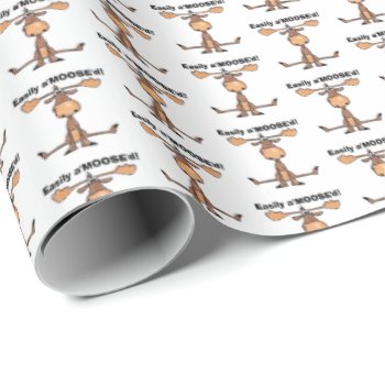 Easily A’moose’d Wrapping Paper by creationhrt at Zazzle