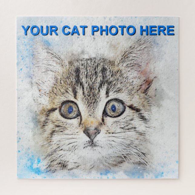 Easily add your Cat Photo Jigsaw Puzzle (Vertical)