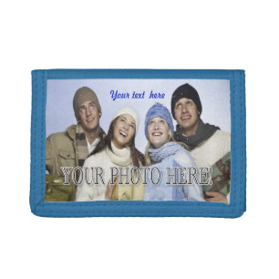 Easily Add Your Photo and Text Trifold Wallet