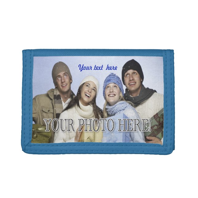 Easily Add Your Photo and Text Trifold Wallet (Front)