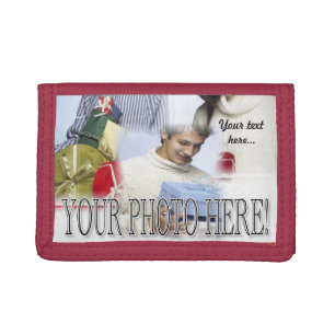 Easily Add Your Photo and Text Trifold Wallet