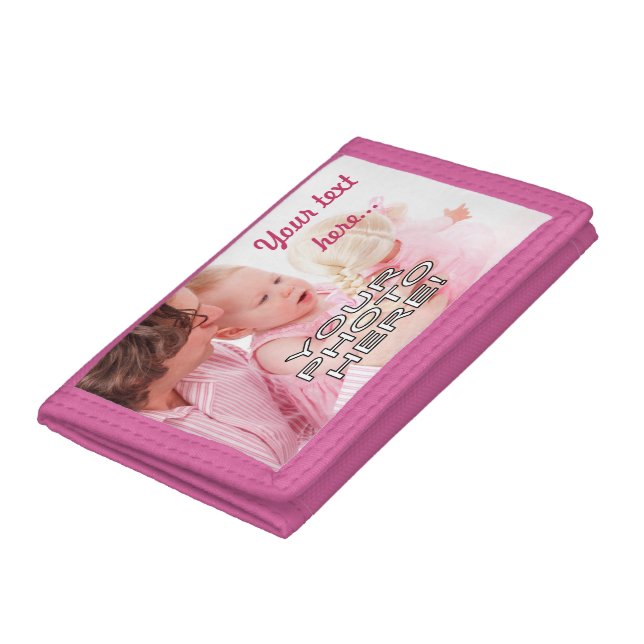 Easily Add Your Photo and Text Trifold Wallet (Bottom)