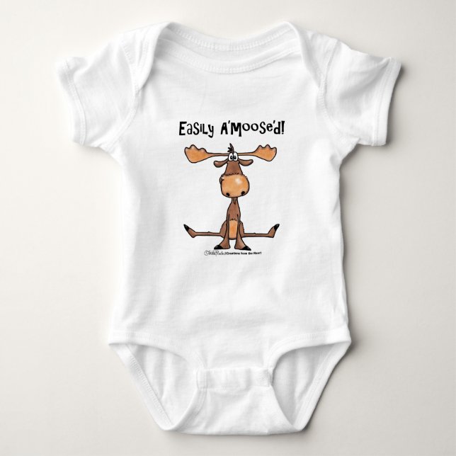Easily A'Moose"d Baby Bodysuit (Front)