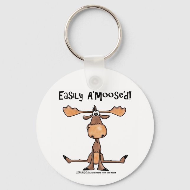 Easily A'Moose"d Keychain (Front)