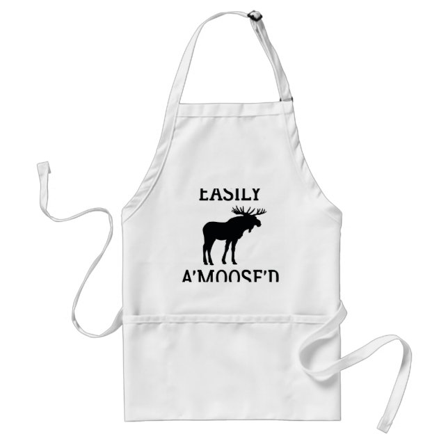 Easily Amoosed Adult Apron (Front)