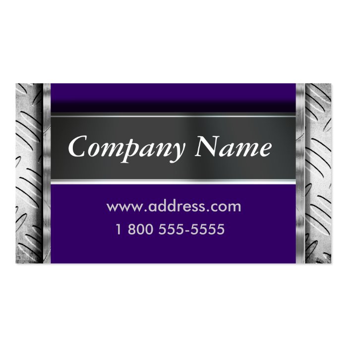 Easily Change Color Metal Look Business Cards