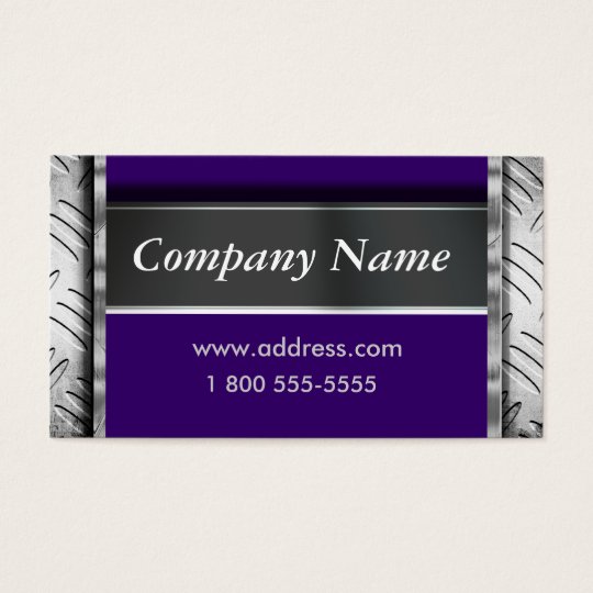 Easily Change Color Metal Look Business Cards