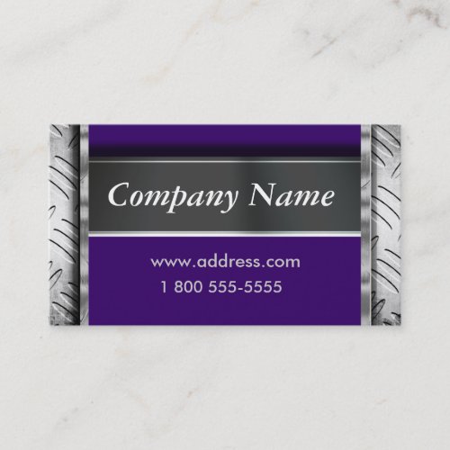 Easily Change Color Metal Look Business Cards