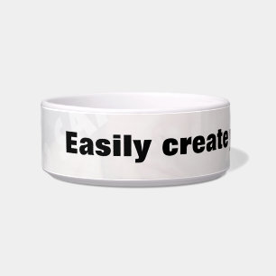 Easily create pet bowl. Remove the big text! Bowl