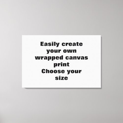 Easily create your canvasprint Remove the big text Canvas Print