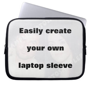 Easily create your laptop sleeve Remove big text!