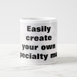 Easily create your mug. Remove the big text! Large Coffee Mug