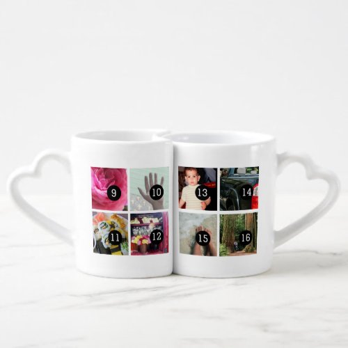 Easily Create Your Own 16 images Instagram style Coffee Mug Set