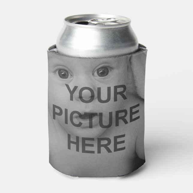 Easily Create Your Own Add Photo Design Logo Can Cooler (Can Front)