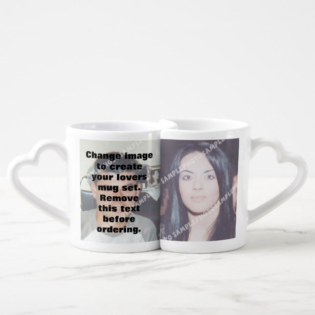 Easily create your own custom lover mug set (Front Nesting)