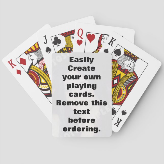 Easily create your own custom playing cards deck (Back)