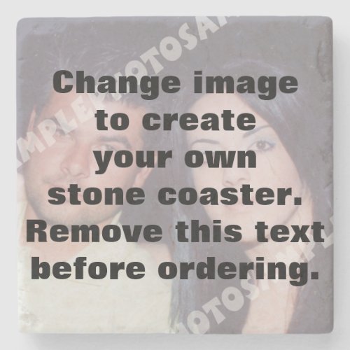 Easily create your own personalized photo stone coaster