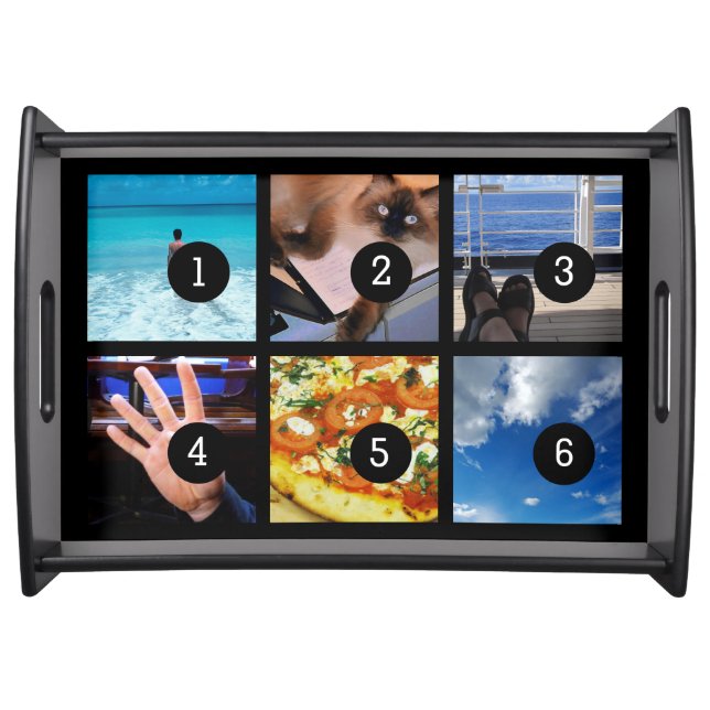 Easily Create Your Own Photo Serving 6 images Tray (Front)