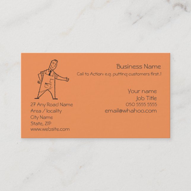 Easily Create Your Own Thrilling Generic Home Business Card (Front)