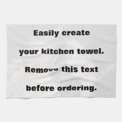 Easily create your photo horizontal kitchen towel