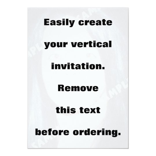 Easily create your vertical photo invitation