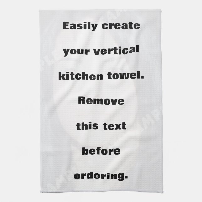 Easily create your vertical photo kitchen towel (Vertical)