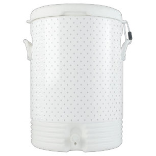 Easily Customize Color from Grey Mini Polka Dots Beverage Cooler