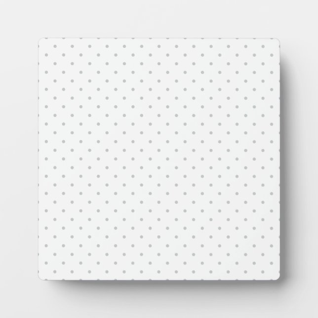 Easily Customize Color from Grey Mini Polka Dots Plaque (Front)