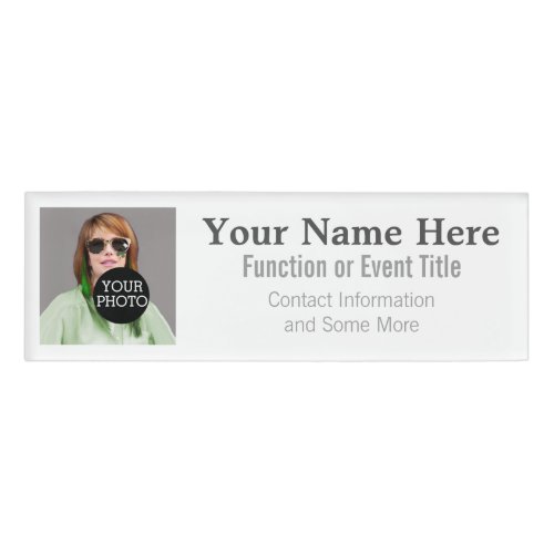 Easily Design Your Own Classic Photo Logo name tag