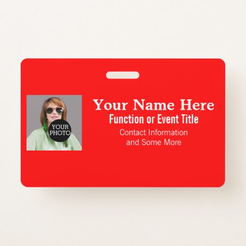 Easily Design Your Own Classic Photo Logo Red tag Badge