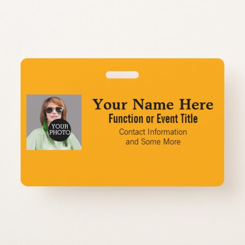 Easily Design Your Own Photo Logo yellow tag Badge
