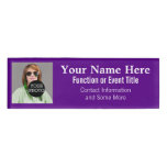 Easily Design Your Own Purple Photo Logo name tag