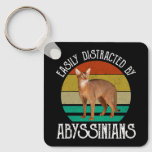 Easily Distracted By Abyssinians Keychain