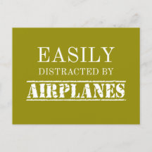 Easily Distracted By Airplanes Aviator Pilot