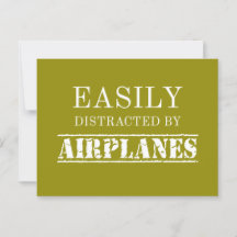 Easily Distracted By Airplanes Aviator Pilot