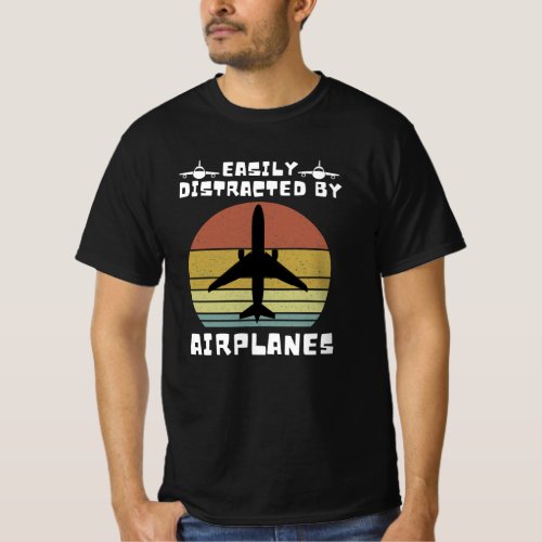 Easily Distracted By Airplanes T_Shirt