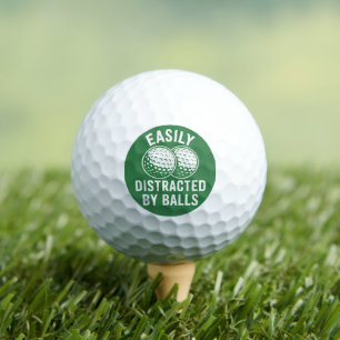 Easily Distracted by Balls Funny Golf Ball Golfer