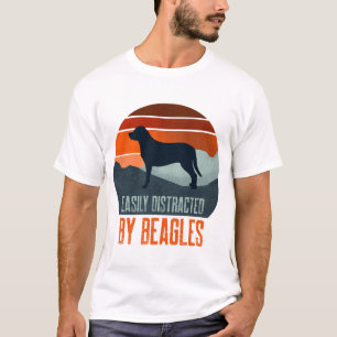 Easily Distracted By Beagles Dog Walking T-Shirt