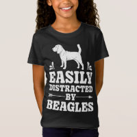 Easily Distracted By Beagles Funny Dog Lover Gifts