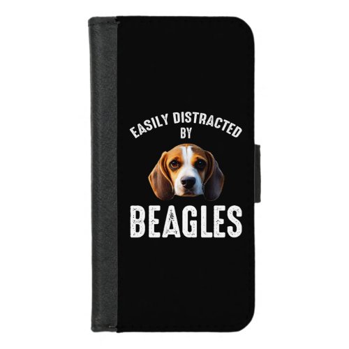 Easily Distracted By Beagles iPhone 87 Wallet Case