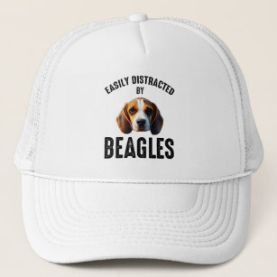 Easily Distracted By Beagles Trucker Hat