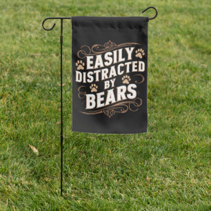Easily Distracted By Bears Gay Bear Pride Garden Flag